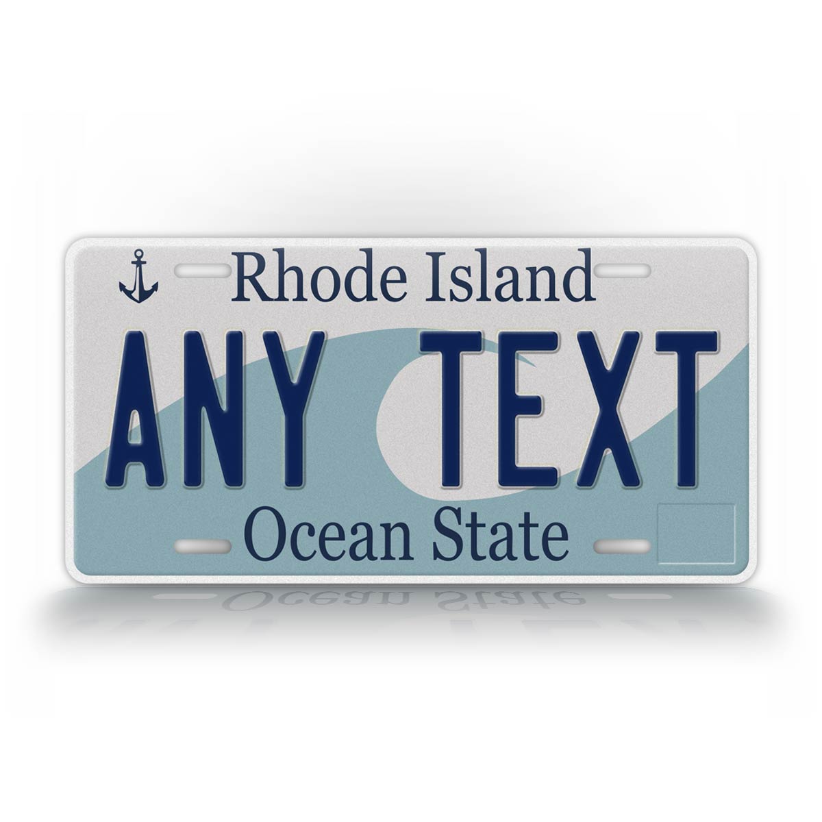 Any Text Rhode Island Custom License Plate 