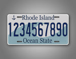 Personalized Rhode Island License Plate 
