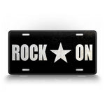 Black And White Rock On Rockstar License Plate 