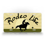 Rodeo Life Cowboy Western Style License Plate 