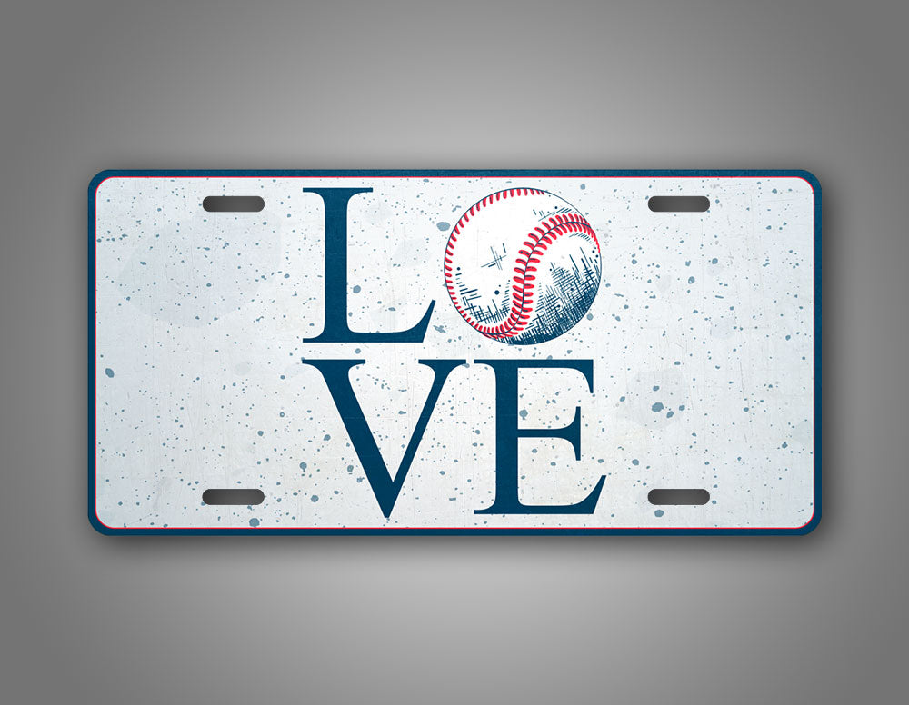 Baseball Love License Plate Baseball Bat Novelty Auto Tag 