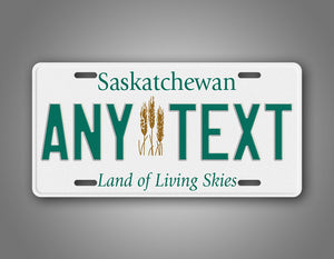 Personalized Text Saskatchewan Canada Novelty Auto Tag 