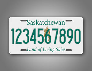 Any Text Custom Saskatchewan Canada License Plate 