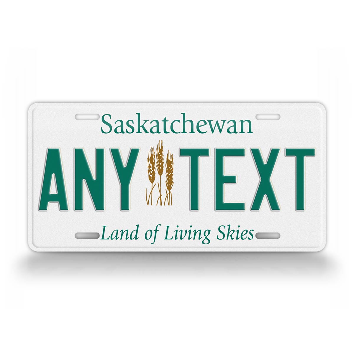 Custom Text Saskatchewan Canada License Plate 