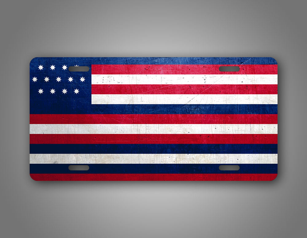 John Paul Jones "Serapis" Weathered Metal Flag License Plate