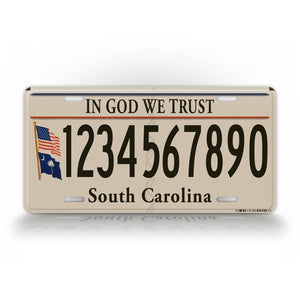 South Carolina Custom License Plate