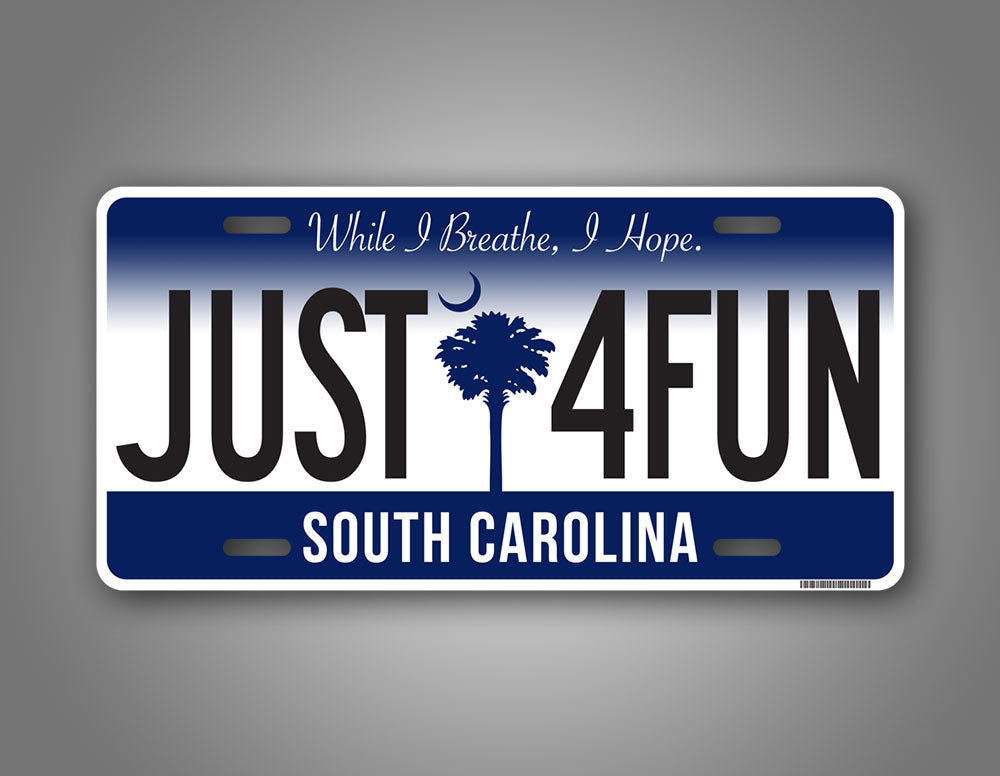 Personalized South Carolina State Custom License Plate