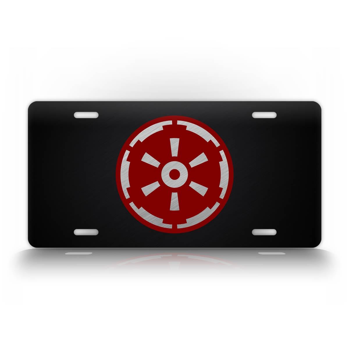 Red Star Wars Emblem Seal Galatic Imperial License Plate 