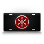 Red Star Wars Emblem Seal Galatic Imperial License Plate 