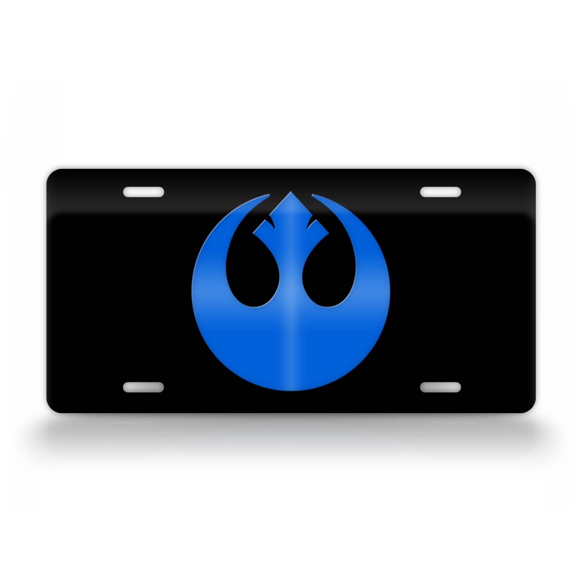 Blue Star Wars Rebel Alliance Emblem License Plate 