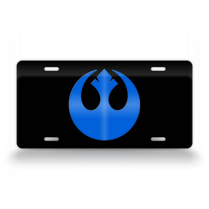 Blue Star Wars Rebel Alliance Emblem License Plate 