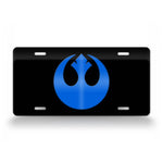 Blue Star Wars Rebel Alliance Emblem License Plate 