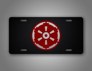 Red Star Wars Emblem Seal Galatic Imperial License Plate Auto Tag
