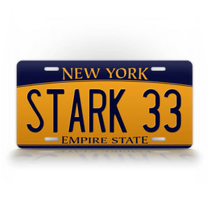 Tony Stark Iron Man Stark 33 New York License Plate 