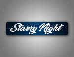Personalized Night Sky Galaxy Street Sign With Artistic Font