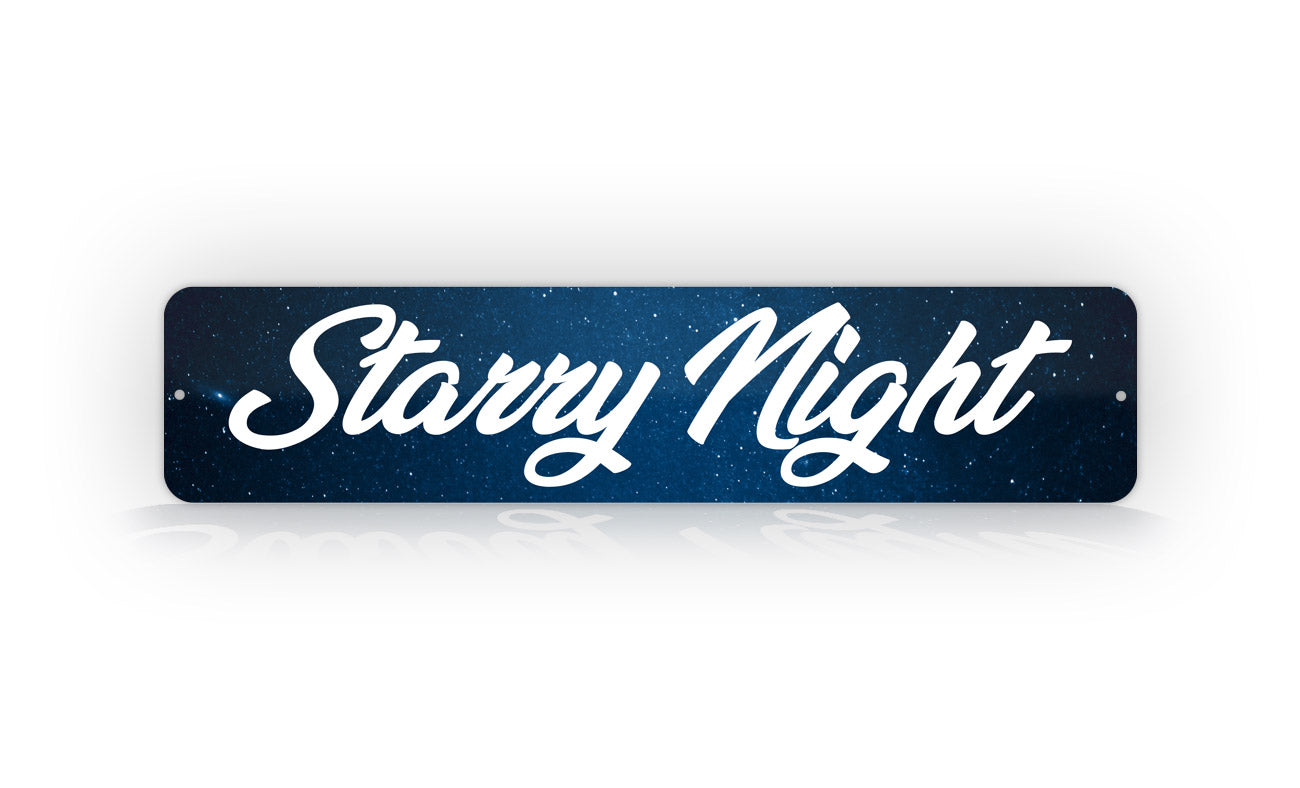 Personalized Night Sky Galaxy Street Sign Artistic