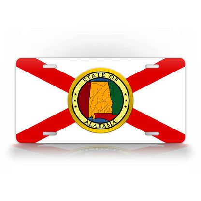 State Of Alabama Flag License Plate 