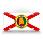 State Of Alabama Flag License Plate 