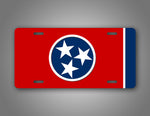 Tennessee State Tri Star Flag License Plate 