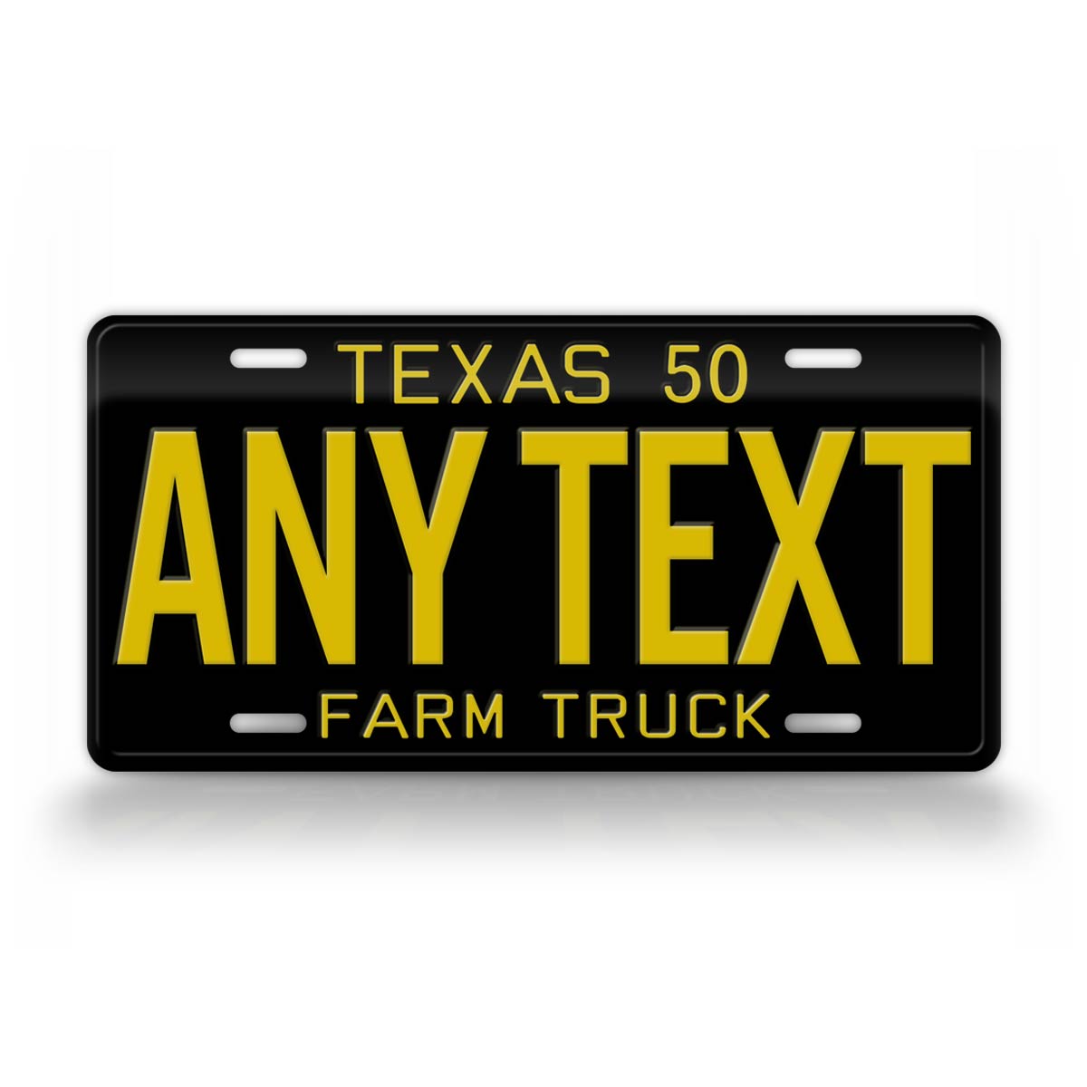 Vintage 1950 Style Texas Farm Truck License Plate