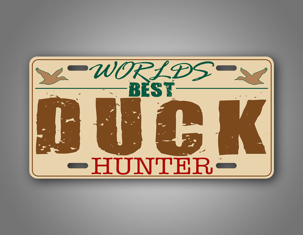 Worlds Best Duck hunter Funny Hunting Car Auto Tag