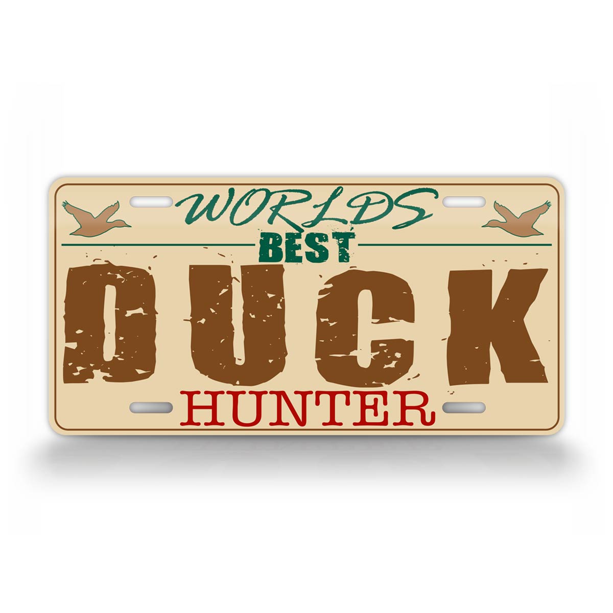 Worlds Best Duck hunter Funny Hunting License Plate
