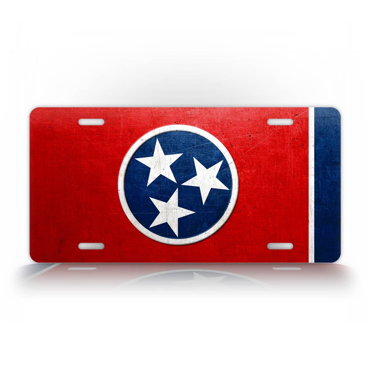 Tn Plate Sticker Official Tennessee Flag TN License Plate -Weathered Metal ...