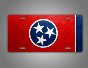 Weathered Tennessee State Flag Auto Tag 