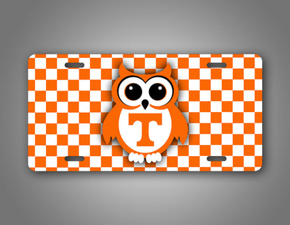 Tennessee State Volunteers Cute Owl Football Auto Tag 