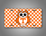 Tennessee State Volunteers Cute Owl Football Auto Tag 