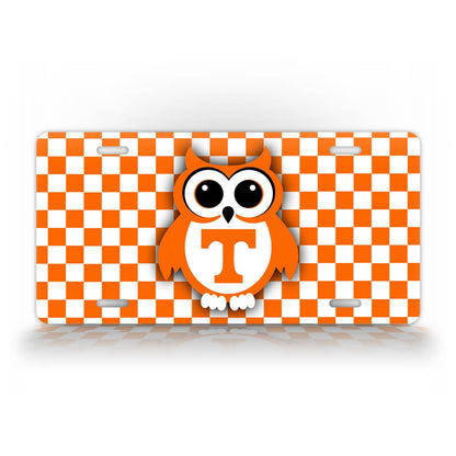 Tennessee State Volunteers Cute Owl Football License Plate 