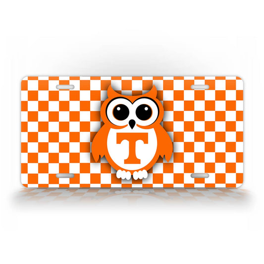 Tennessee State Volunteers Cute Owl Football License Plate 