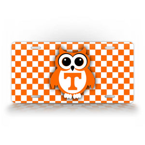 Tennessee State Volunteers Cute Owl Football License Plate 