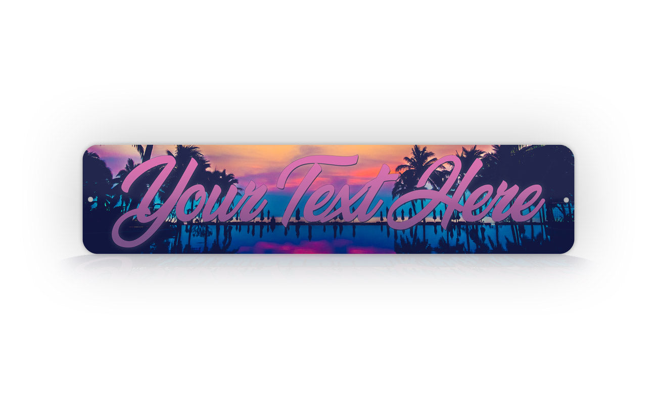 Personalized Tropical Sunset Street Sign – SignsAndTagsOnline