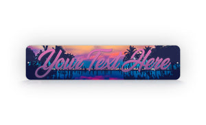 Personalized Text Tropical Sunset Street Sign 