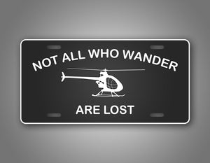Not All Who Wonder Are Lost Ultralight Helicopter Pilot Auto Tag