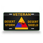 Armored Division Veteran Desert Storm Desert Shield Auto Tag  