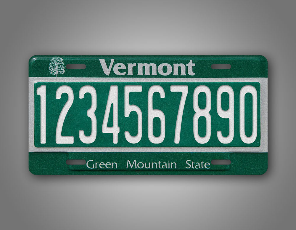 Personalized Vermont Green Mountain State License Plate 