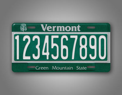 Personalized Vermont Green Mountain State License Plate 