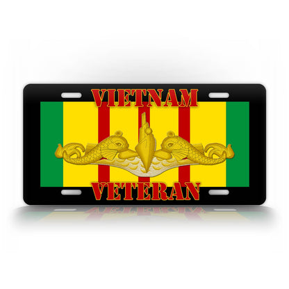 Vietnam Submarine Pin Veteran License Plate 