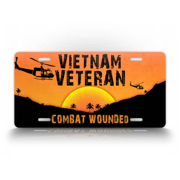 Wounded Veteran Sticker Vietnam Veteran Combat Wounded License Plate – SignsAndTagsOnline