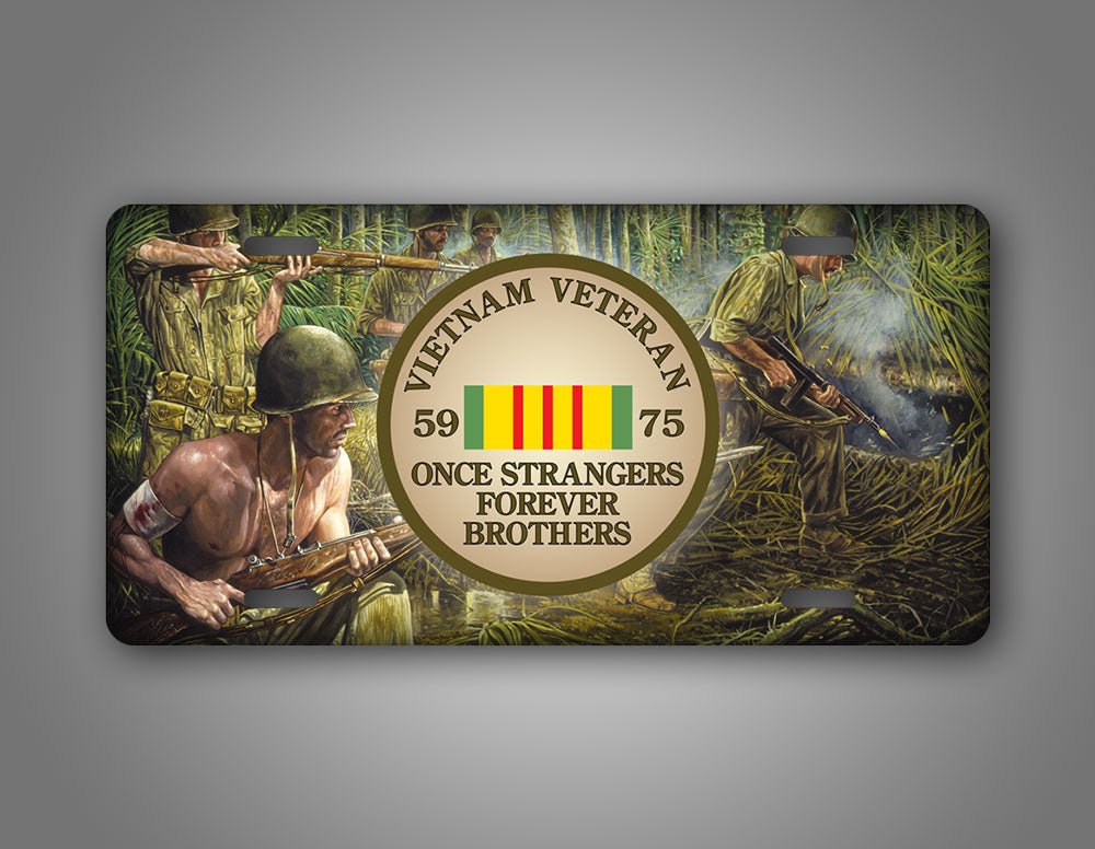 Vietnam Veterans License Plate Once Strangers Forever Brothers Auto Tag