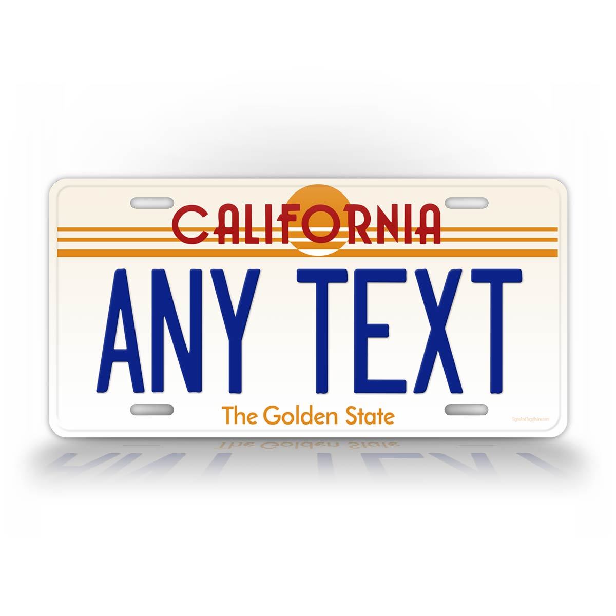 Custom Text California Sunshine Antique License Plate 