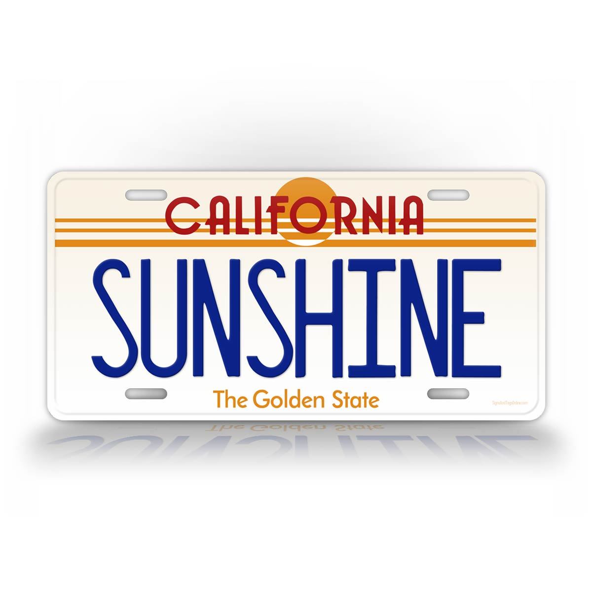 Custom Text California Sunshine Antique Auto Tag 