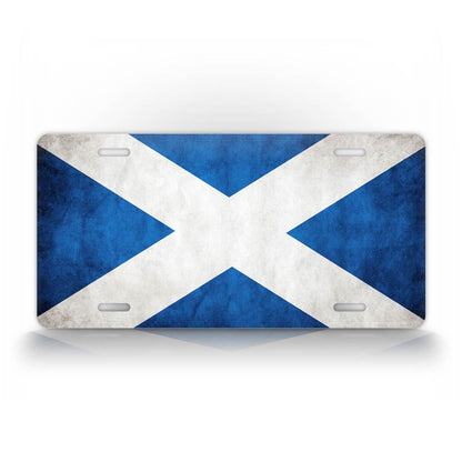Scotland Scottish Flag Metal License Plate Frame – 2-Hole Tag Holder