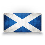Rustic Scottish Flag License Plate Scottland Flag Auto Tag 