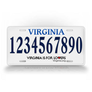 Custom Text Virginia State License Plate 