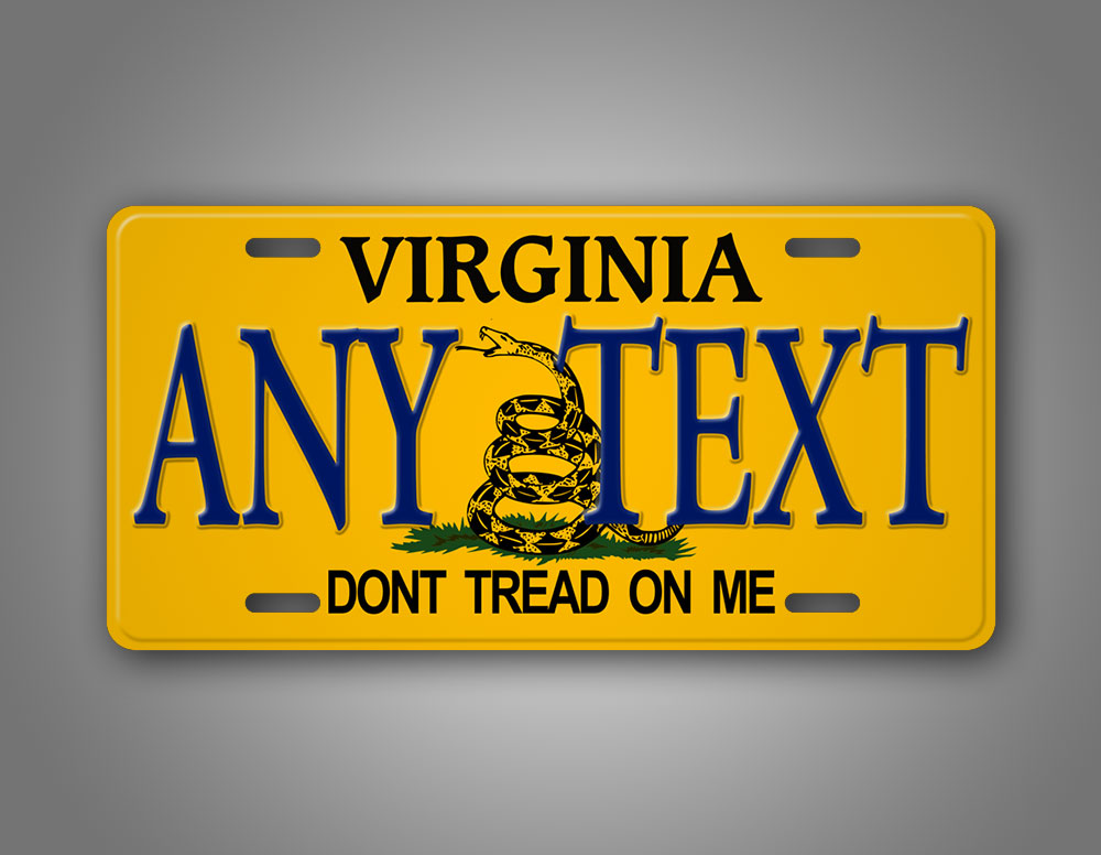 Personalized Virginia DTOM State License Plate