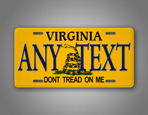 Personalized Virginia DTOM State License Plate