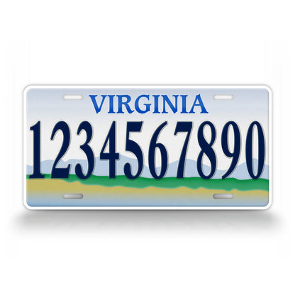 Any Text Scenic Virginia Custom Novelty Auto Tag